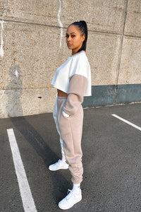 TWO TONE OVERSIZED JOGGERS