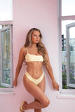 LEMON ONE SHOULDER BIKINI SET