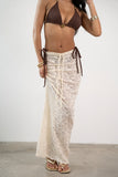 CREAM LACE MAXI SKIRT