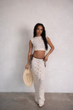 CREAM LACE CROP TOP
