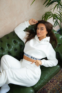 WHITE OVERSIZED JOGGERS SIZE 10