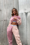 TWO TONE PINK BENINI JOGGERS SIZE 4 PETITE