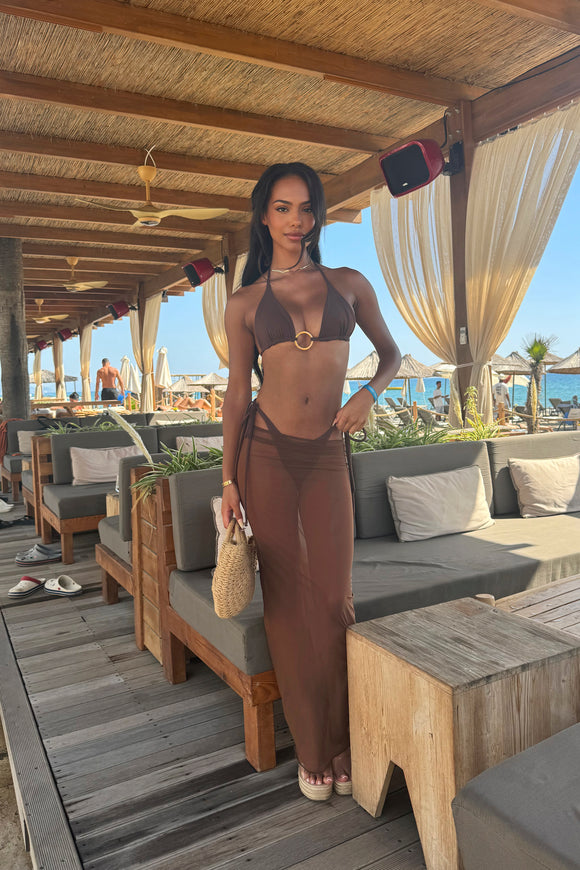 CHOCOLATE RING BIKINI SET & MAXI SKIRT