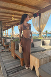 CHOCOLATE RING BIKINI SET & MAXI SKIRT