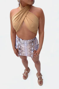 CARAMEL WRAP TOP SIZE SMALL