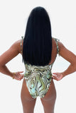 TIE UP SWIMSUIT SAGE BLURRED LINES SIZE 6