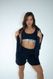 PREMIUM NAVY OVERSIZED BOYFRIEND SHORTS